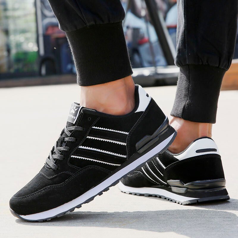 2021 Men Casual Shoes Comfortable Sneakers Artificial Leather Male Spring Flats Trainers Outdoor Mens Shoes Lac-Up Free Shipping