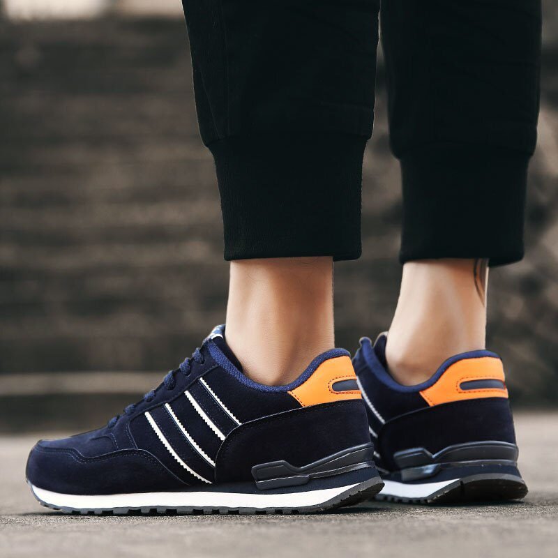 2021 Men Casual Shoes Comfortable Sneakers Artificial Leather Male Spring Flats Trainers Outdoor Mens Shoes Lac-Up Free Shipping