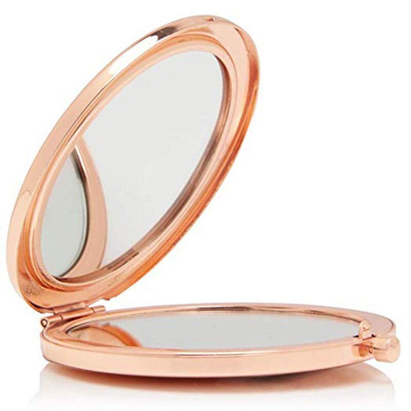 Decorative mirrors Personalized Bride Compact pocket mirror for women Rose Gold Crystal Makeup Mirror Bridesmaid Wedding Gift