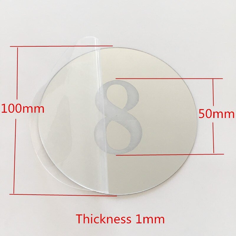 10pcs Diameter 100x1mm Acrylic Wall Mirrors Round Stickers Plastic Hotel Decorative Miroir Mural DIY Plak Espejo Decorativos