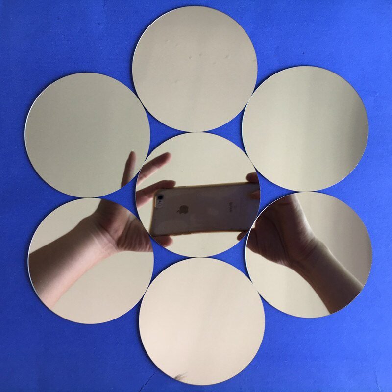 10pcs Diameter 100x1mm Acrylic Wall Mirrors Round Stickers Plastic Hotel Decorative Miroir Mural DIY Plak Espejo Decorativos