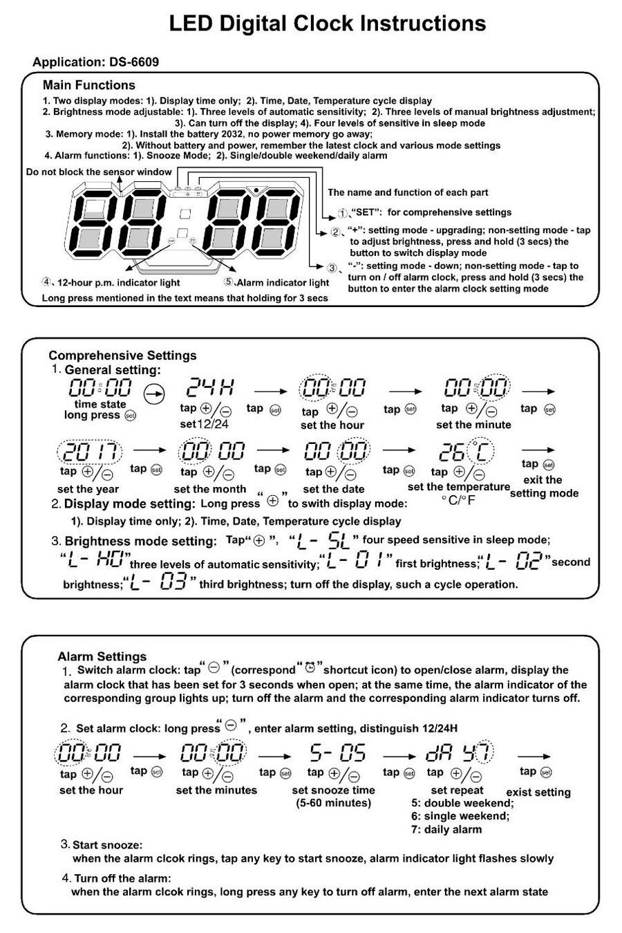 3D LED Wall Clock Modern Design Digital Table Clock Alarm Nightlight Saat reloj de pared Watch For Home Living Room Decoration