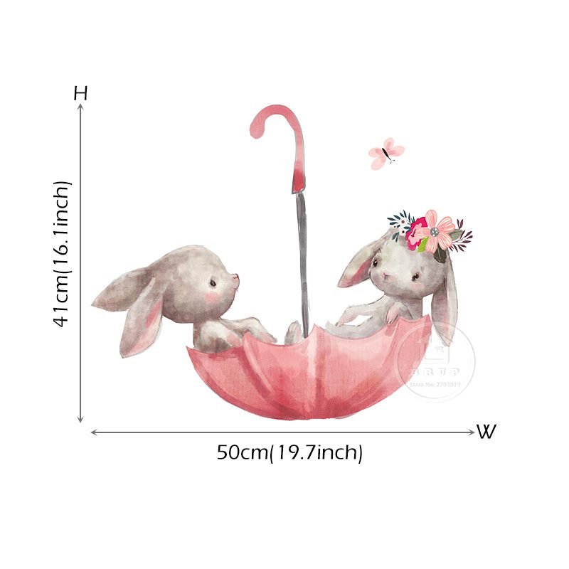 Cute Grey Bunny Ballet Rabbit Wall Stickers for Kids Room Cat Baby Nursery Wall Decals Pink Flower for Girl Room Home Decoration Cute Grey Bunny Ballet Rabbit Wall Stickers for Kids Room Cat Baby Nursery Wall Decals Pink Flower for Girl Room Home Decoration
