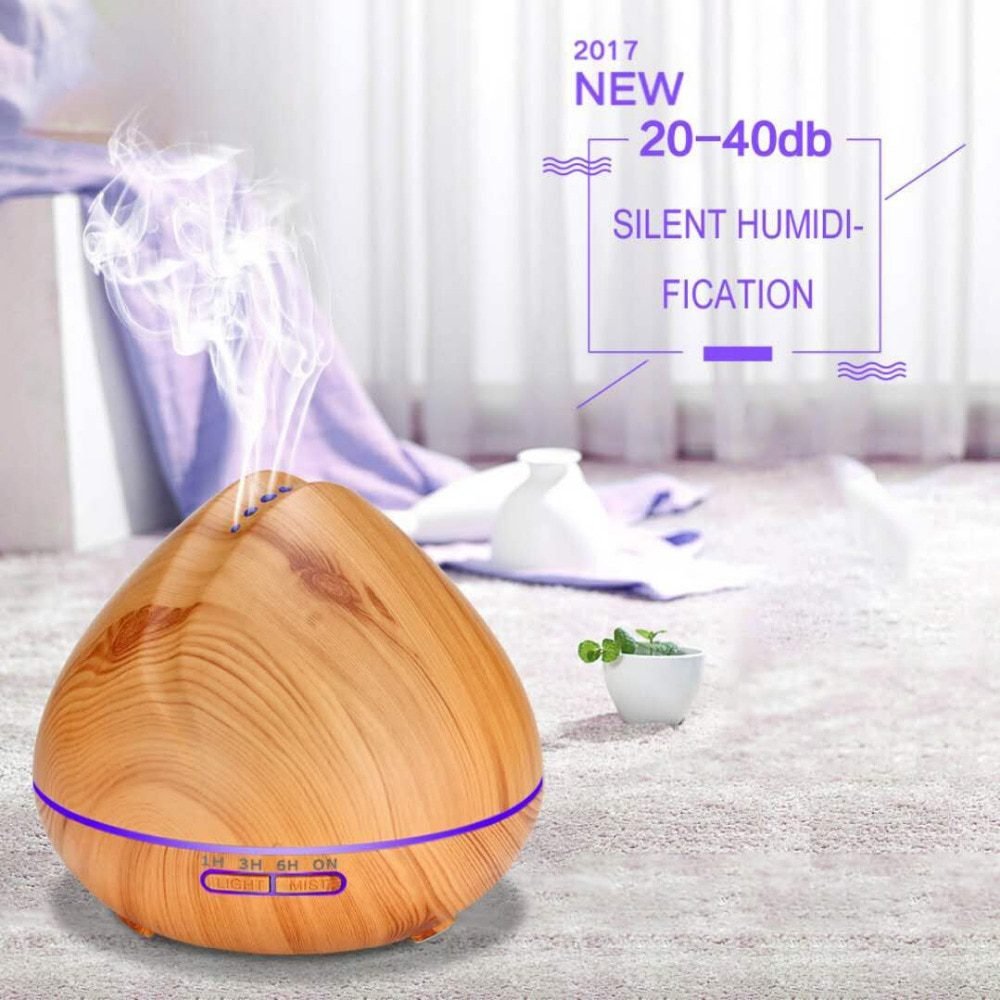 500ml Remote Control Air Aroma Ultrasonic Humidifier With Color LED Lights Electric Aromatherapy Essential Oil Diffuser for home
