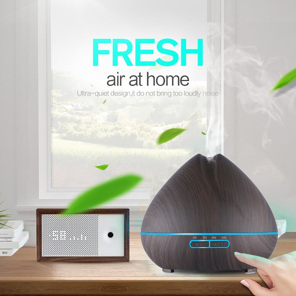500ml Remote Control Air Aroma Ultrasonic Humidifier With Color LED Lights Electric Aromatherapy Essential Oil Diffuser for home