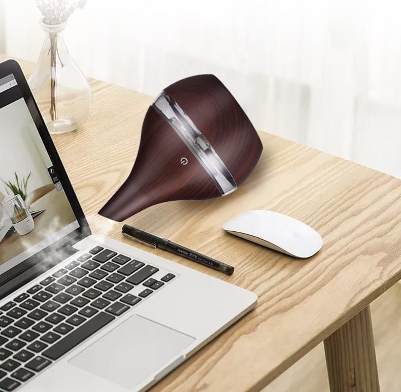 saengQ Humidifier Electric Aroma Air Diffuser Wood Ultrasonic Air Humidifier Essential Oil Aromatherapy Cool Mist Maker For Home