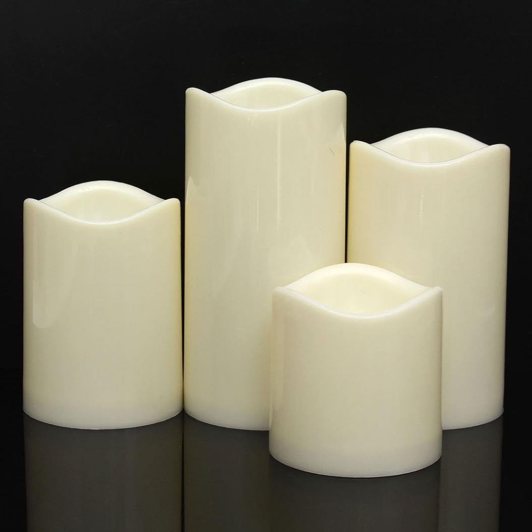 Cylindrical Flickering LED Candle Light Flameless for Garden Yard / Christmas Lamp Decoration