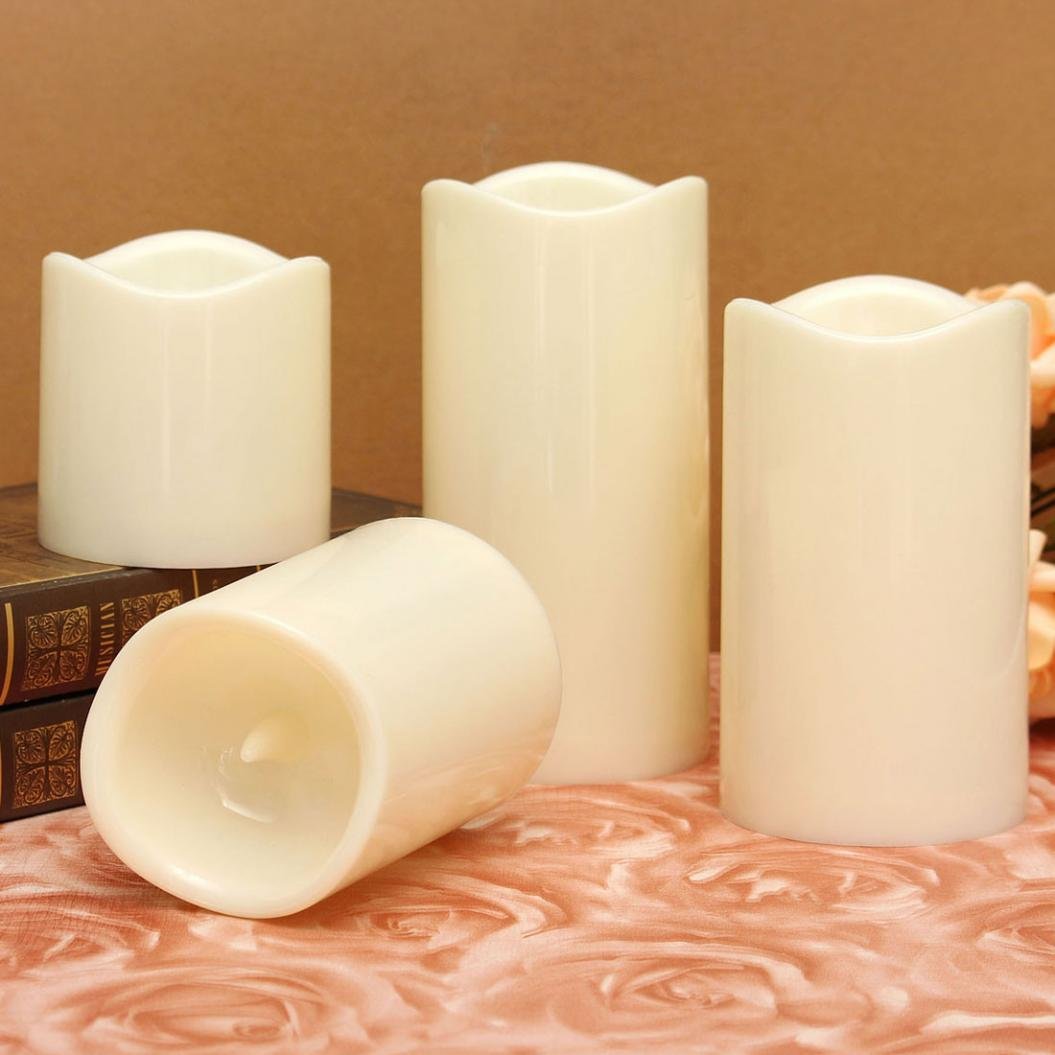 Cylindrical Flickering LED Candle Light Flameless for Garden Yard / Christmas Lamp Decoration