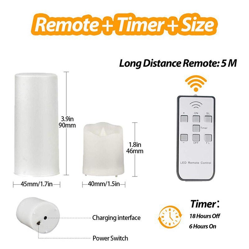 Rechargeable Led Candles Flashing Flameless Tea Light With Remote Control And Batteries Decoration Candle For Christmas Birthday