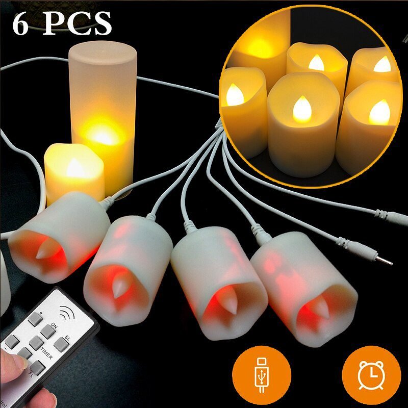 Rechargeable Led Candles Flashing Flameless Tea Light With Remote Control And Batteries Decoration Candle For Christmas Birthday