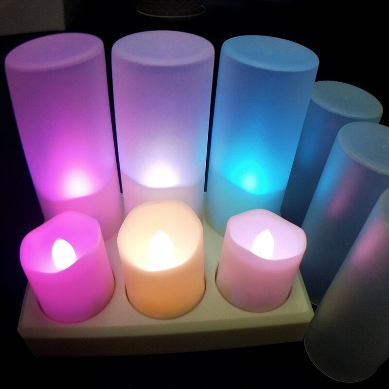 Rechargeable Led Candles Flashing Flameless Tea Light With Remote Control And Batteries Decoration Candle For Christmas Birthday