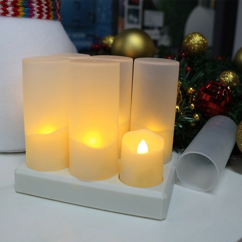 Rechargeable Led Candles Flashing Flameless Tea Light With Remote Control And Batteries Decoration Candle For Christmas Birthday