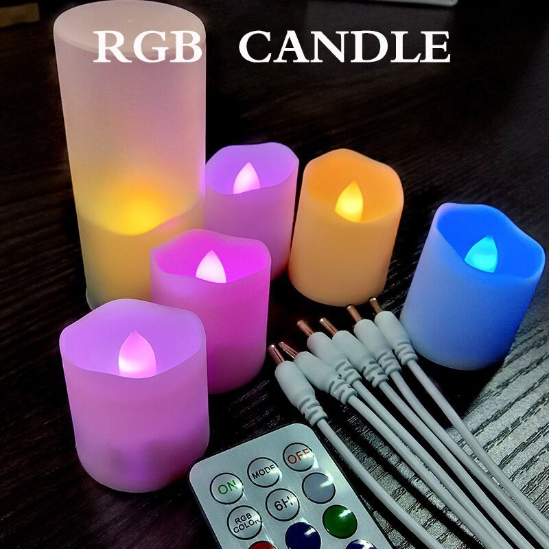 Rechargeable Led Candles Flashing Flameless Tea Light With Remote Control And Batteries Decoration Candle For Christmas Birthday