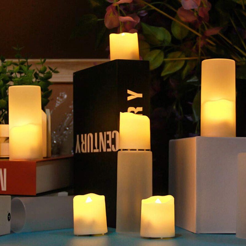 Rechargeable Led Candles Flashing Flameless Tea Light With Remote Control And Batteries Decoration Candle For Christmas Birthday