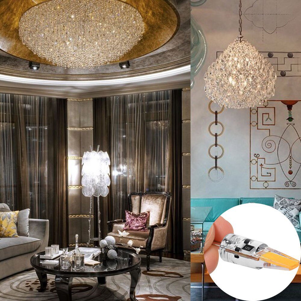 10PCS Dimmable Mini G4 LED COB Lamp 6W Bulb AC DC 12V 220V Candle Lights Replace 30W 40W Halogen for Chandelier Spotlight