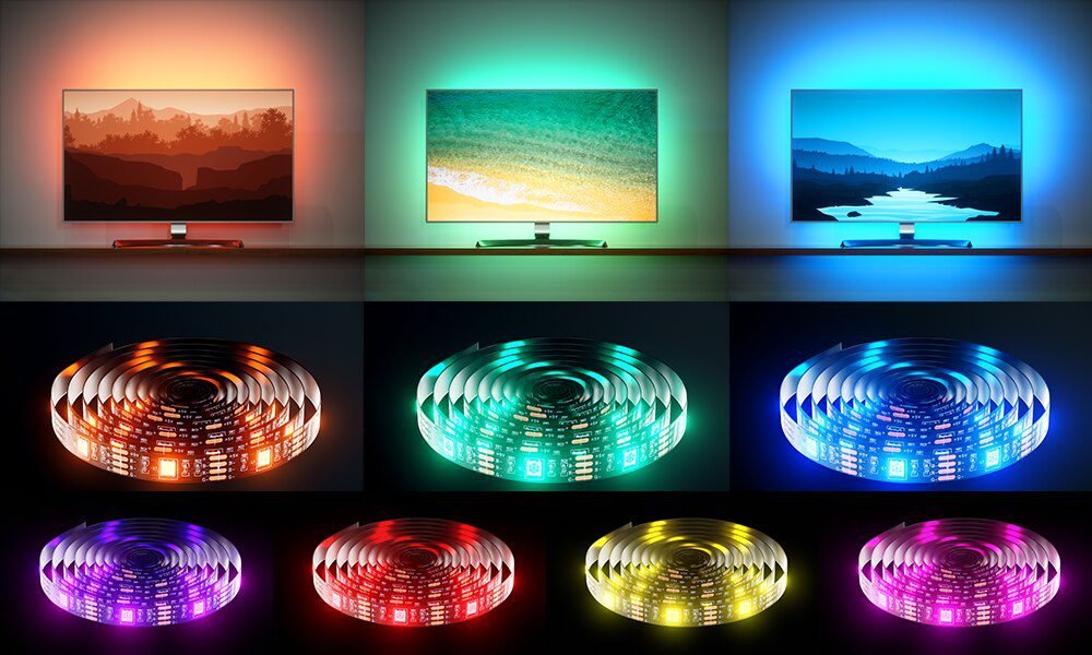 LED Strip Light,Bluetooth APP Control, LED TV Light,5V USB Bluetooth RGB Tape Lamp For TV Background Decoration