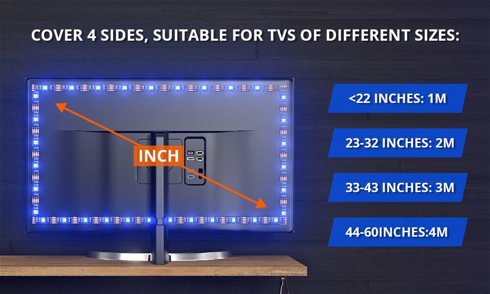 LED Strip Light,Bluetooth APP Control, LED TV Light,5V USB Bluetooth RGB Tape Lamp For TV Background Decoration