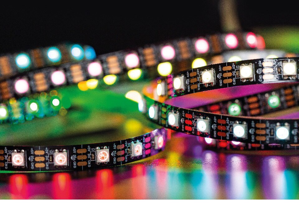 1m 2m 4m 5m WS2812B Led Lights WS2812 RGB Led Strip Light Individually Addressable Led Light Strip Black White PCB IP30 65 67 5V