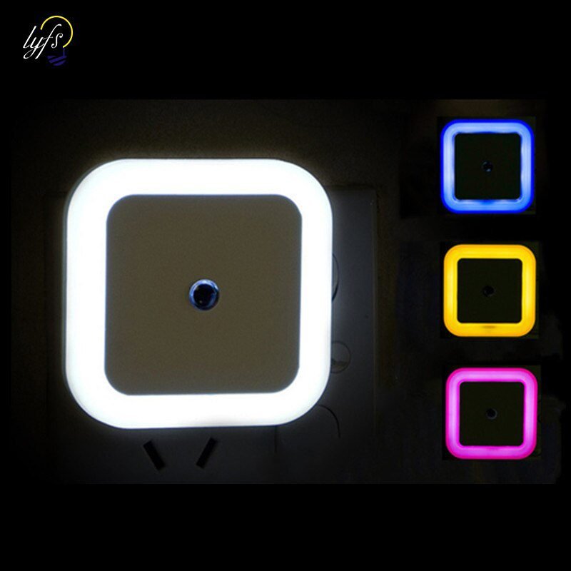 Wireless Sensor LED Night Light EU US Plug Mini Square Night Lights For Baby Room Bedroom Corridor Lamp