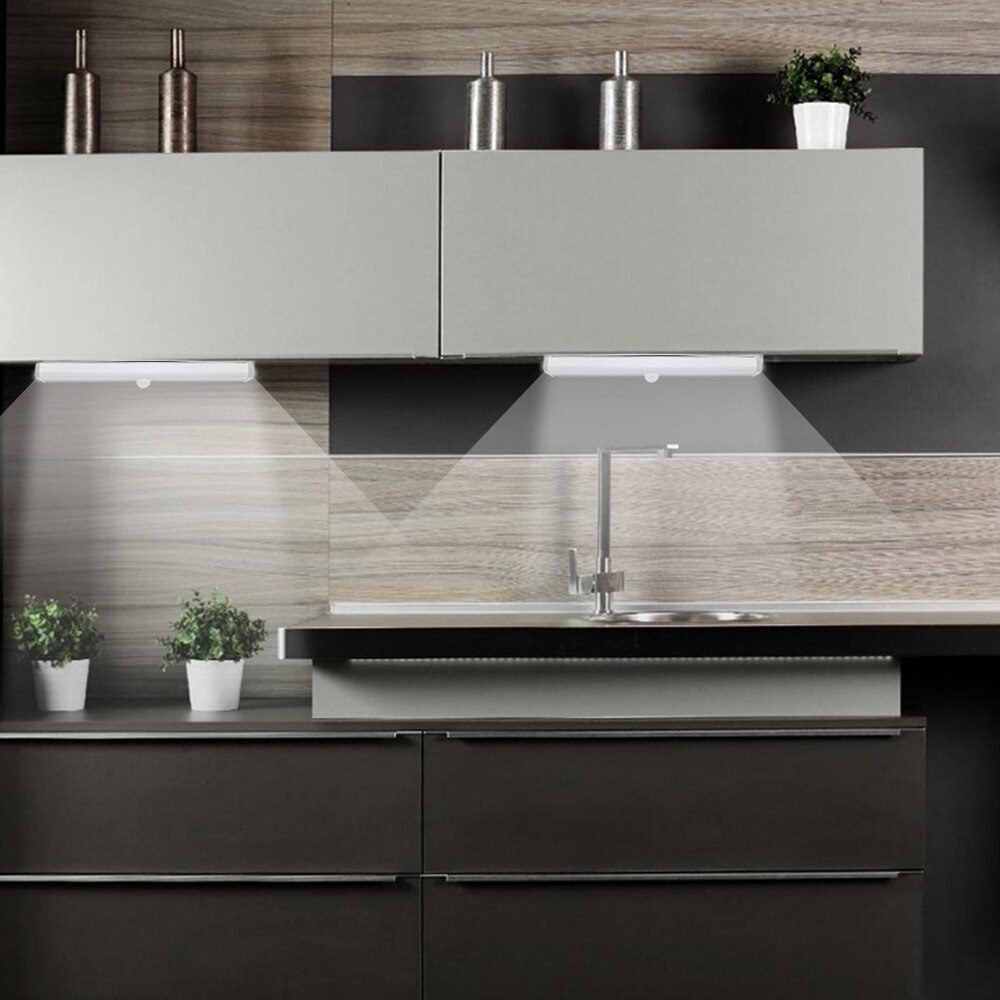 6 10 24 40 60 LEDs Under Cabinet Night Light Motion Sensor Closet Light Kitchen Bedroom Lighting Wall Lamp With Magnetic Strip