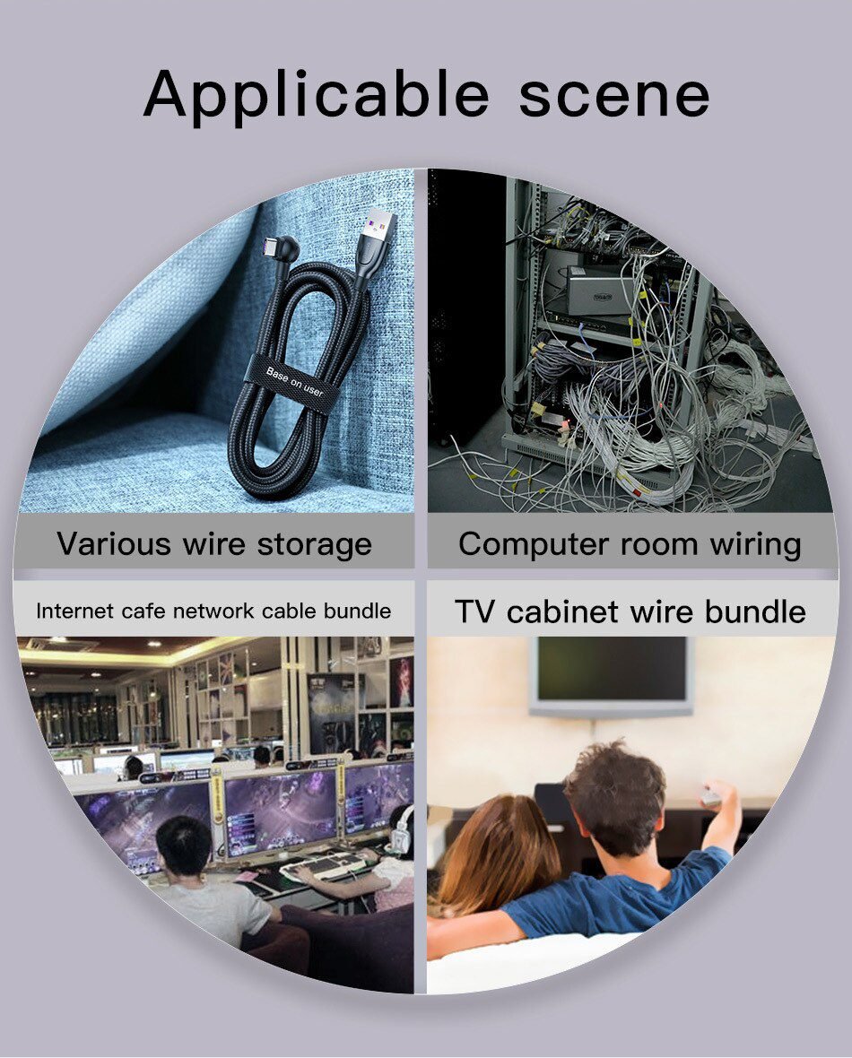 Baseus Cable Organizer Wire Winder USB Cable Management Charger Protector For iPhone Mouse Earphone Cable Holder Cord Protection