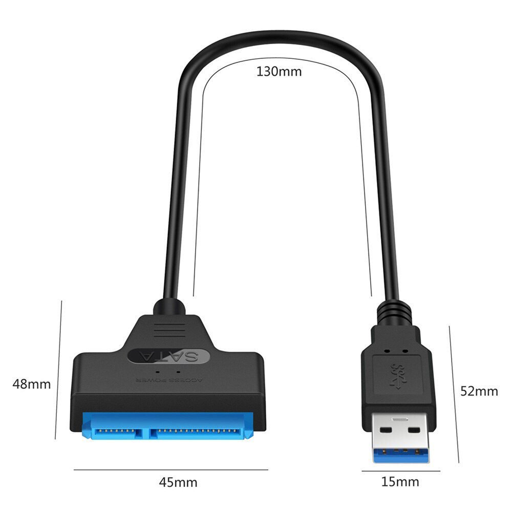 ATA 3 Cable Sata to USB Adapter 6Gbps for 2.5 Inches External SSD HDD Hard Drive 22 Pin Sata III Cable USB 3.0 Port connection