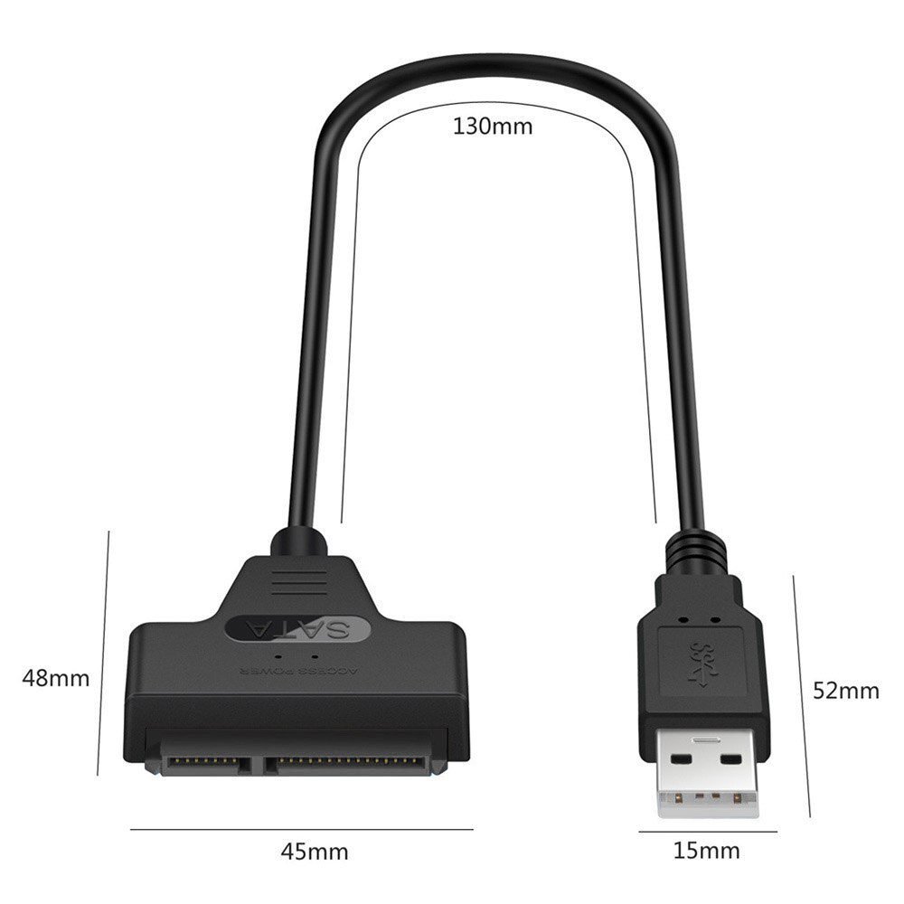 ATA 3 Cable Sata to USB Adapter 6Gbps for 2.5 Inches External SSD HDD Hard Drive 22 Pin Sata III Cable USB 3.0 Port connection