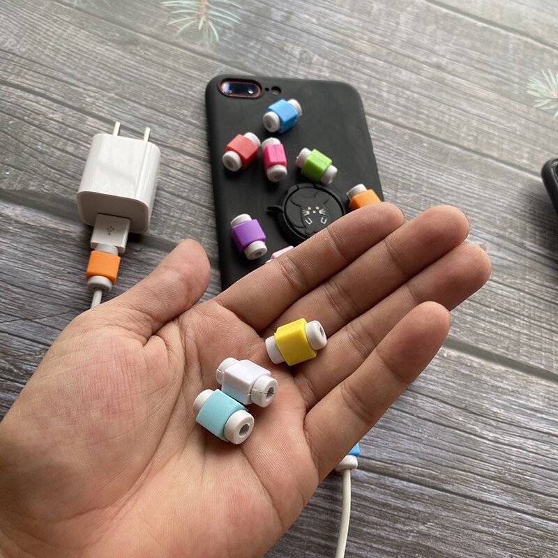 USB Cable Protector Earphone Wire Cord Protection Cover Data Charger line Protective Sleeve For Apple iphone 11 12 XR XS Max Pro