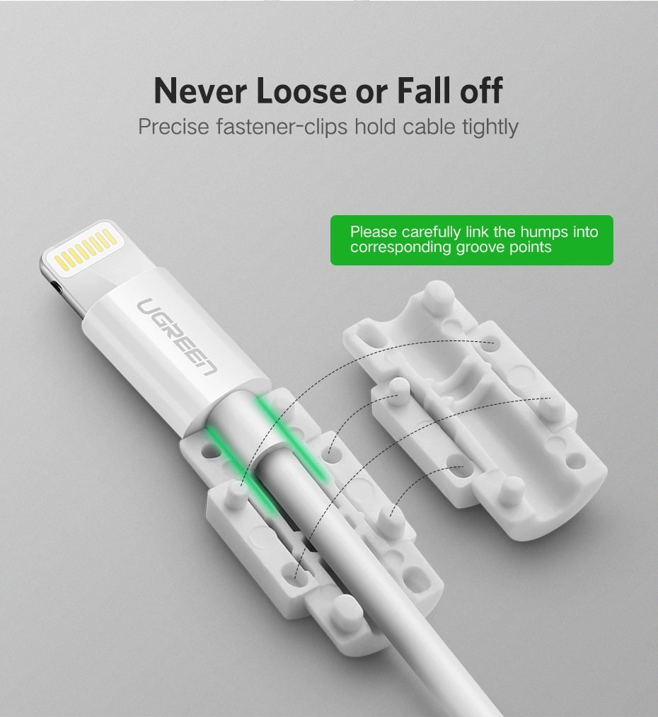 Ugreen Cable Protector For iPhone Charger Protection Cable USB Cord Saver Bite USB Cable Chompers For iPhone Cable Protector