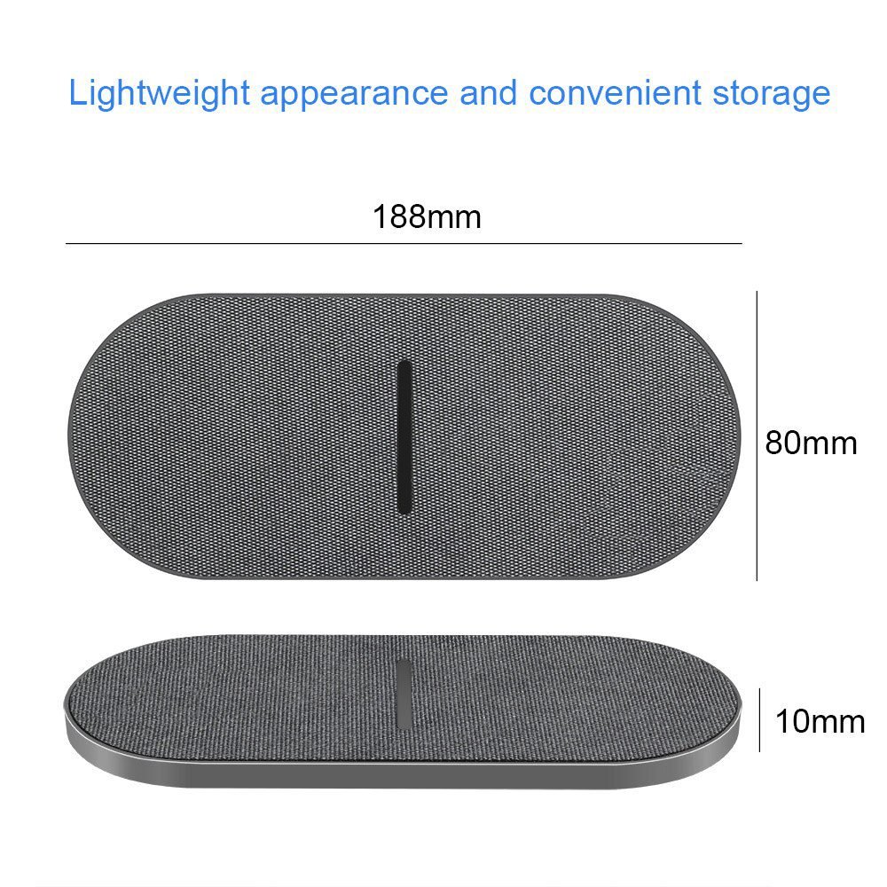 2 in 1 30W Dual Seat Qi Wireless Charger for Samsung S20 S10 Double Fast Charging Pad For iPhone 12 11 XS Max XR X 8 Airpods Pro