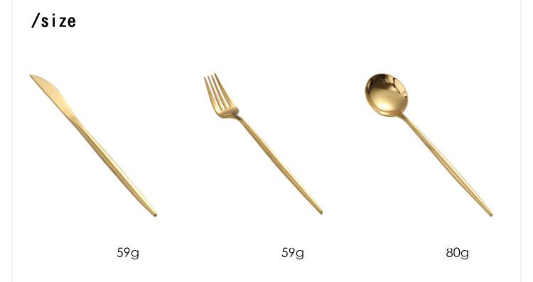 Gold Cutlery Set Forks Spoons Knives Tableware Steel Cutlery Set Stainless Steel Dinnerware Set Chopstick Spoon Knife Fork