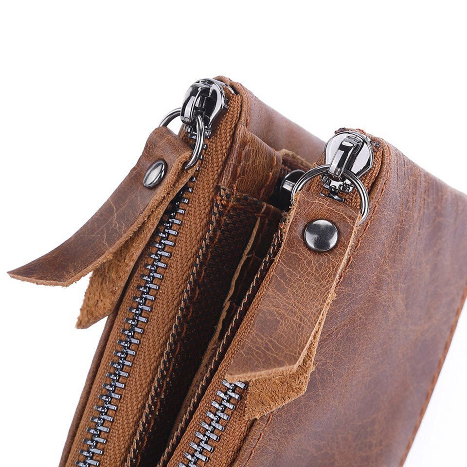2022 Men Wallets 100% Genuine Cow Leather Name Customized Short Card Holder Leather Men Purse High Quality Brand Male Wallet