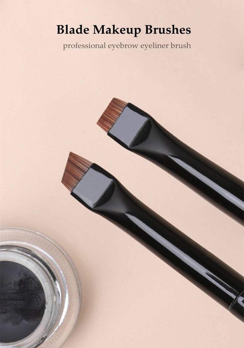 LOYBJ 1/2pcs Blade Makeup Brushes Angled Thin Eyebrow Brush Flat Fine Eyeliner Brush Professional Liner Brow Beauty Make Up Tool