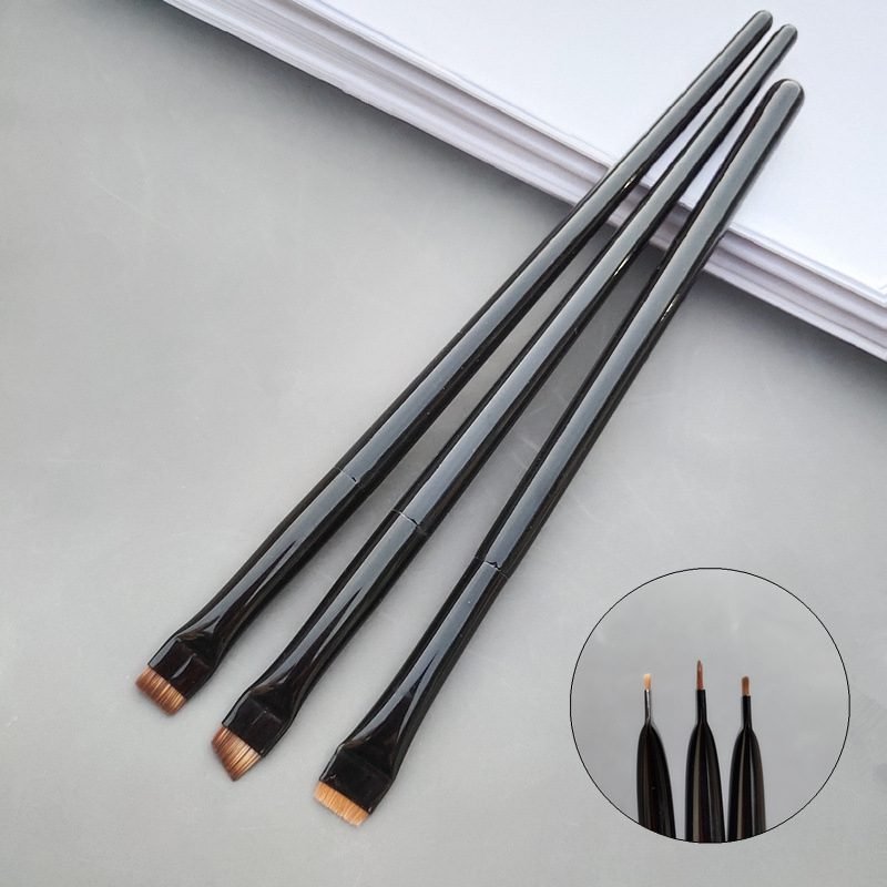LOYBJ 1/2pcs Blade Makeup Brushes Angled Thin Eyebrow Brush Flat Fine Eyeliner Brush Professional Liner Brow Beauty Make Up Tool