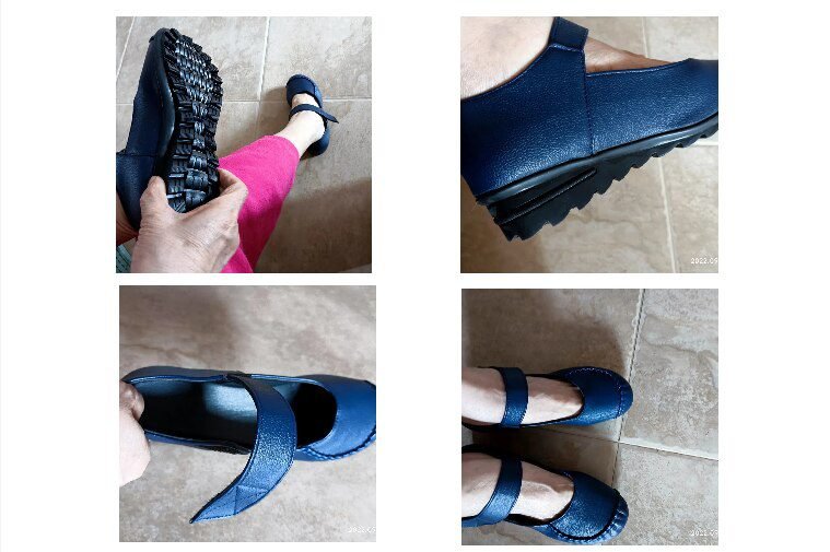 Japanese School Uniform Shoes Women Flats Mary Jane Shoes With Hook Loop Ladies Leather Flat Shoes Black Loafers Nurse Shoes