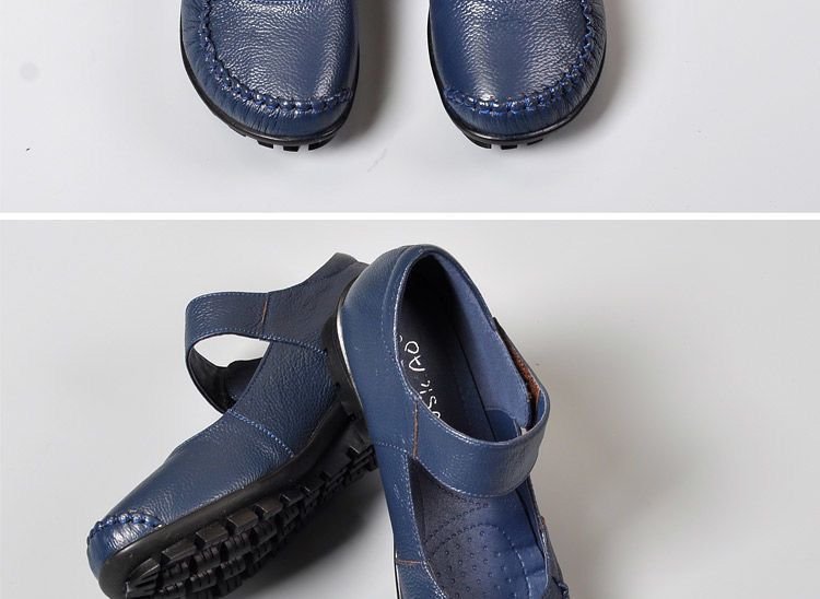 Japanese School Uniform Shoes Women Flats Mary Jane Shoes With Hook Loop Ladies Leather Flat Shoes Black Loafers Nurse Shoes