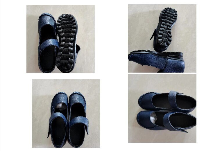 Japanese School Uniform Shoes Women Flats Mary Jane Shoes With Hook Loop Ladies Leather Flat Shoes Black Loafers Nurse Shoes