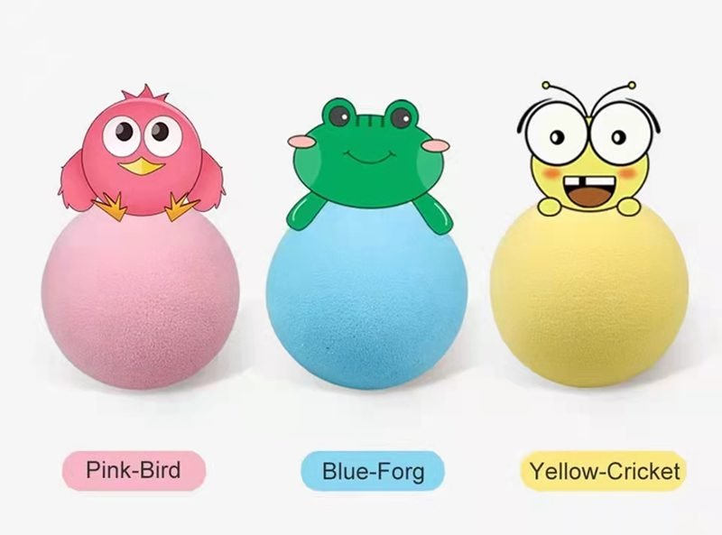 Smart Cat Toys Interactive Ball Plush Electric Catnip Training Toy Kitten Touch Sounding Pet Product Squeak Toy Ball Cat Supplie