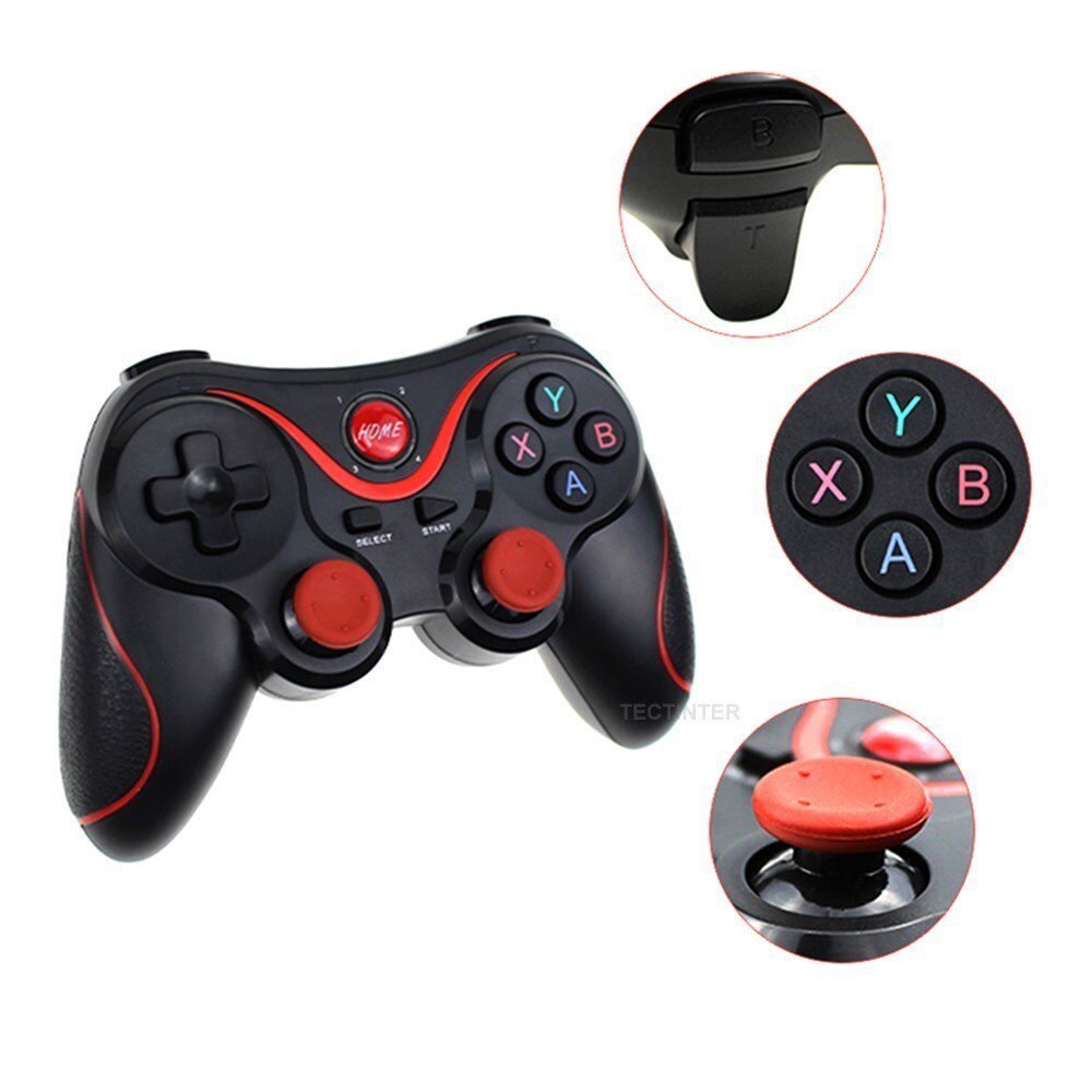 Terios T3 X3 Wireless Joystick Gamepad PC Game Controller Support Bluetooth BT3.0 Joystick For Mobile Phone Tablet TV Box Holder