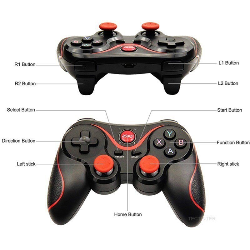 Terios T3 X3 Wireless Joystick Gamepad PC Game Controller Support Bluetooth BT3.0 Joystick For Mobile Phone Tablet TV Box Holder