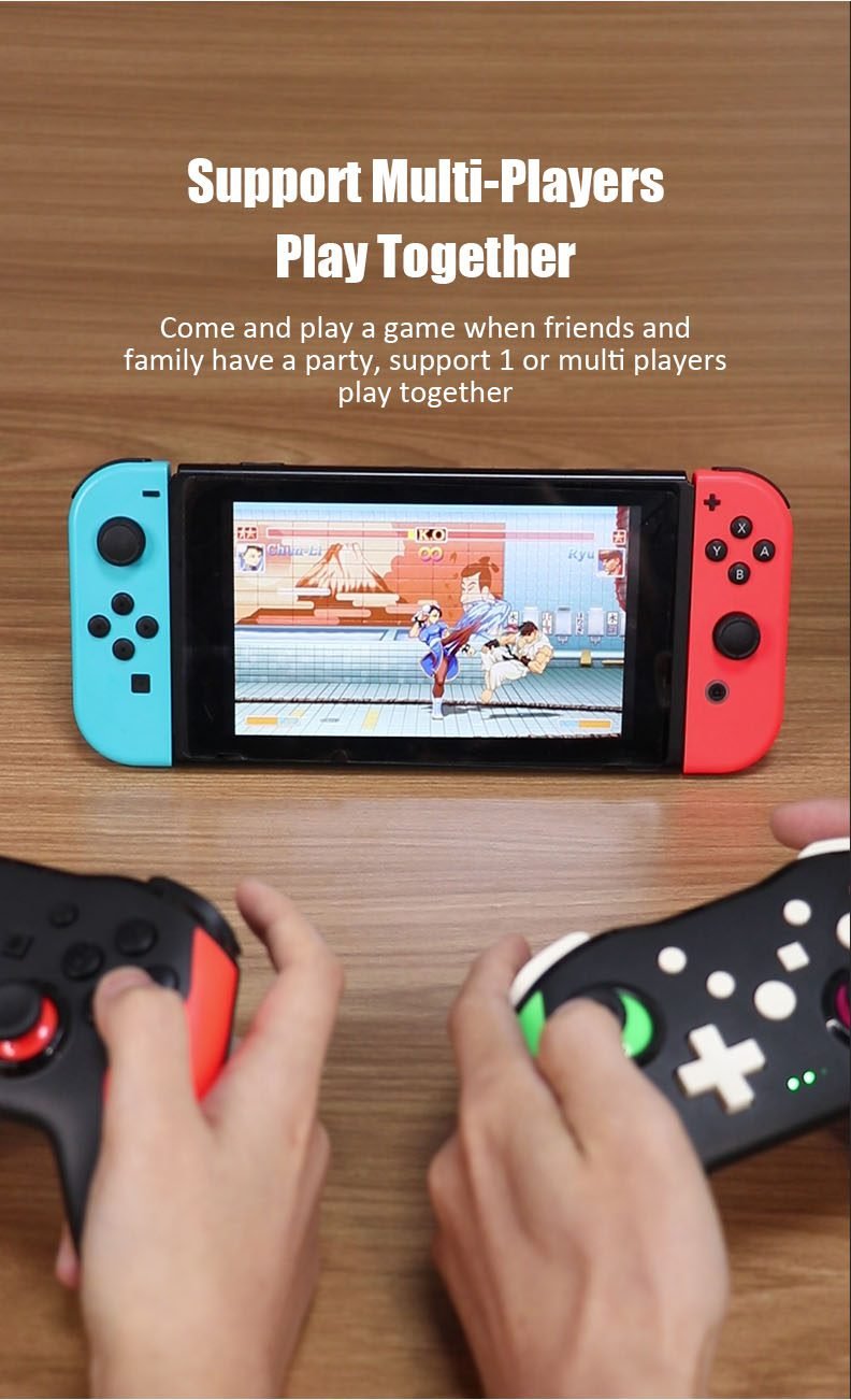 2PCS Bluetooth 2.4G Wireless Controller For Nintendo Switch Pro PC TV Box Smart Phone Tablet PS3 Tesla Shock Joystick Gamepad