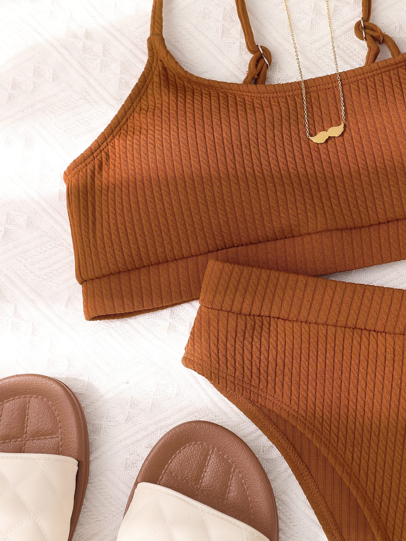 Sexy Solid Yellow Bikini 2023 Mujer High Cut Pleate Women's Swimsuit Separate Beach Bathing Suit High Waist Swimwear Biquini New