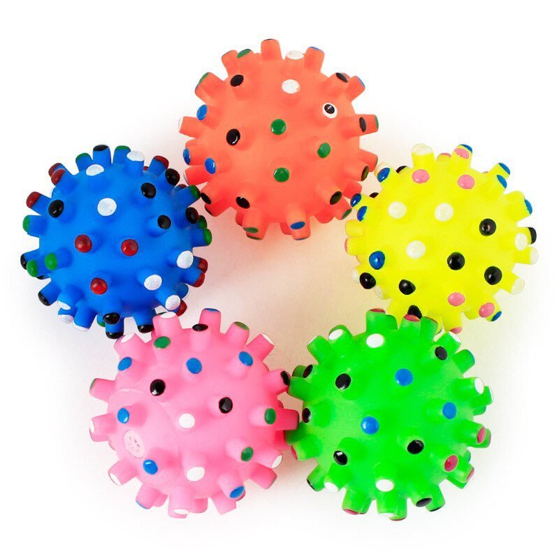 1Pcs Diameter 6Cm Piepende Hond Bal Speelgoed Voor Kleine Honden Rubber Chew Puppy Speelgoed Dog Stuff Honden speelgoed Huisdieren Brinquedo Cachorro