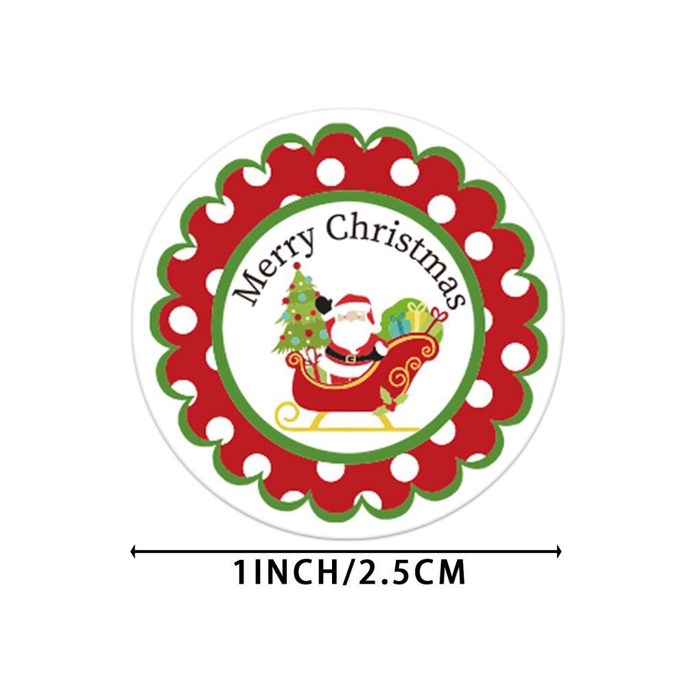 100-500pcs 6 Designs 1 Inch Christmas Theme Seal Labels Stickers For DIY Gift Baking Package Envelope Stationery Decoration