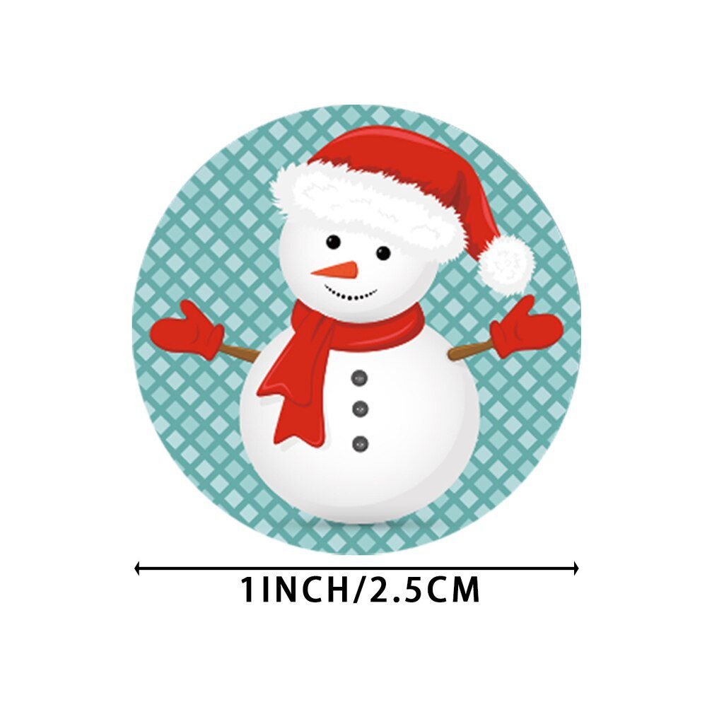 100-500pcs 6 Designs 1 Inch Christmas Theme Seal Labels Stickers For DIY Gift Baking Package Envelope Stationery Decoration