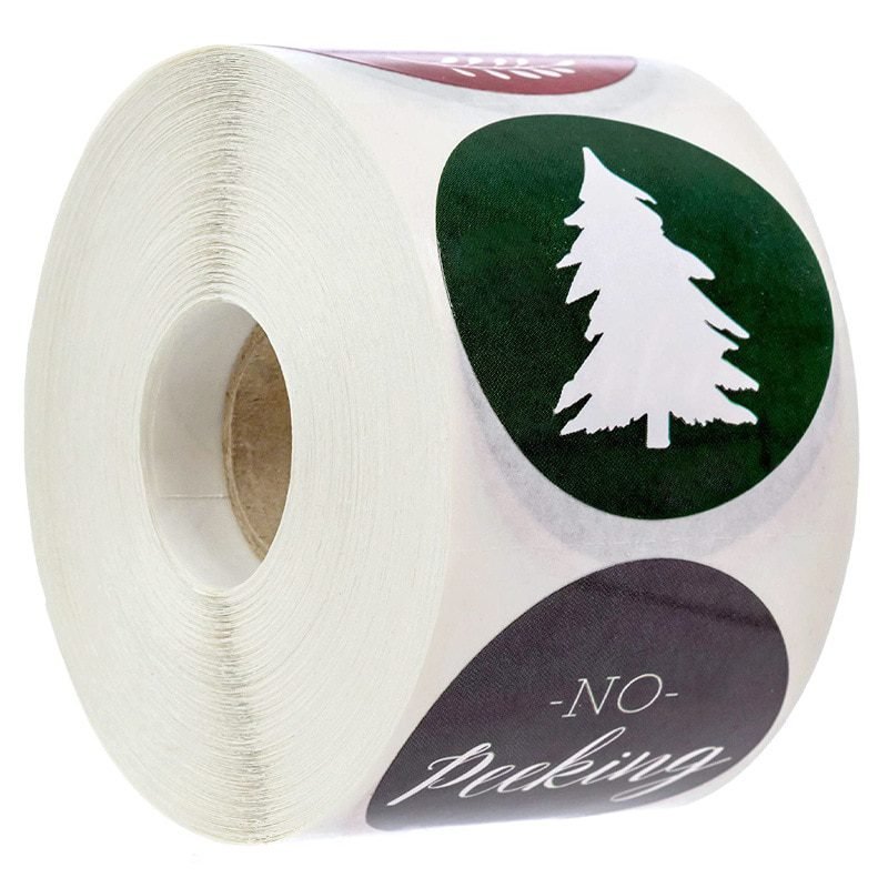 100-500pcs 6 Designs 1 Inch Christmas Theme Seal Labels Stickers For DIY Gift Baking Package Envelope Stationery Decoration