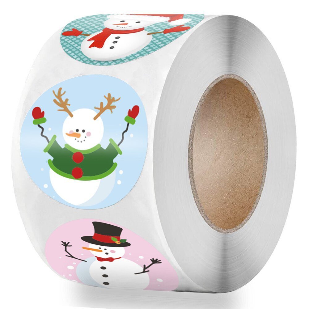 100-500pcs 6 Designs 1 Inch Christmas Theme Seal Labels Stickers For DIY Gift Baking Package Envelope Stationery Decoration