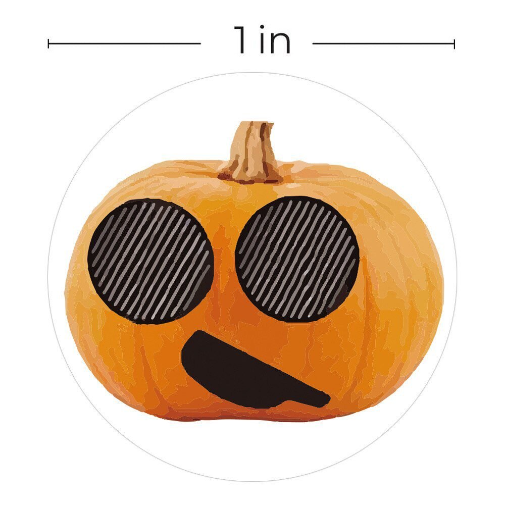 100-500pcsHalloween Pumpkin Ghost Round Handmade Packaging Sealing Label Sticker DIY Halloween Gift Stickers Halloween Decor