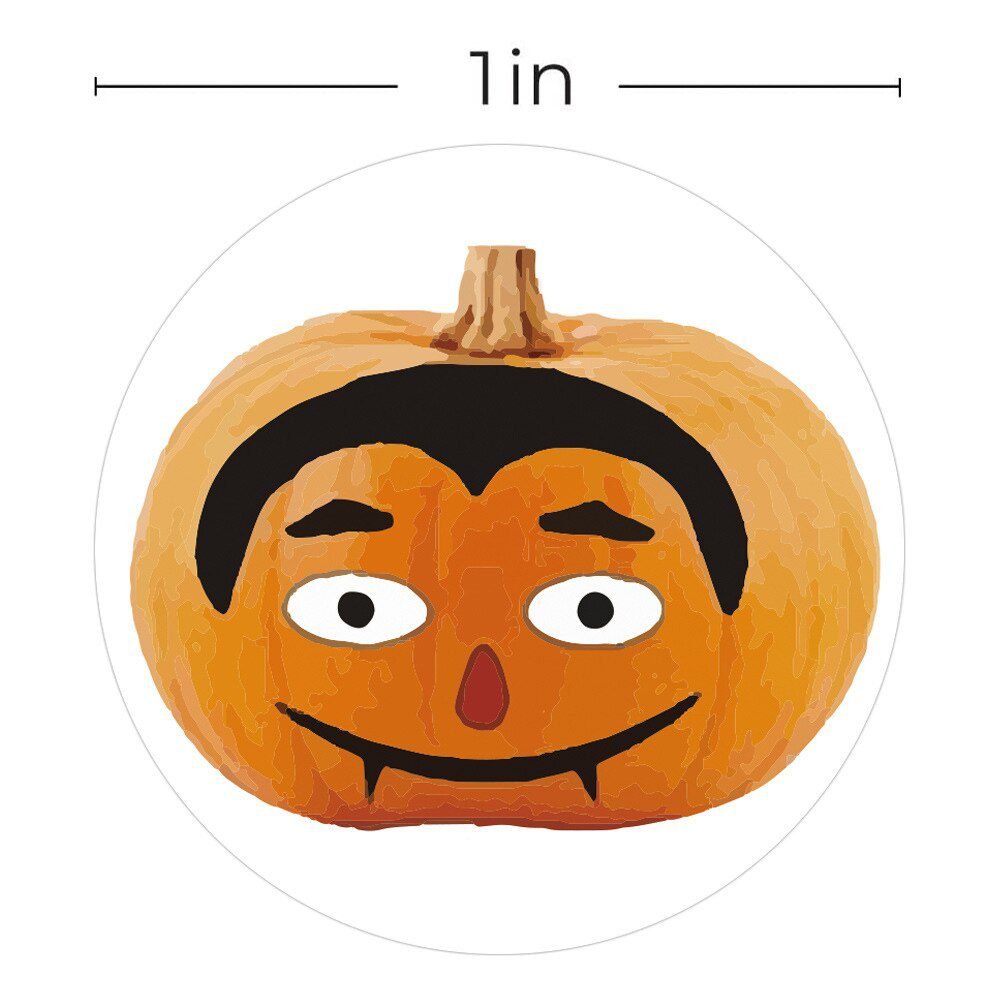 100-500pcsHalloween Pumpkin Ghost Round Handmade Packaging Sealing Label Sticker DIY Halloween Gift Stickers Halloween Decor