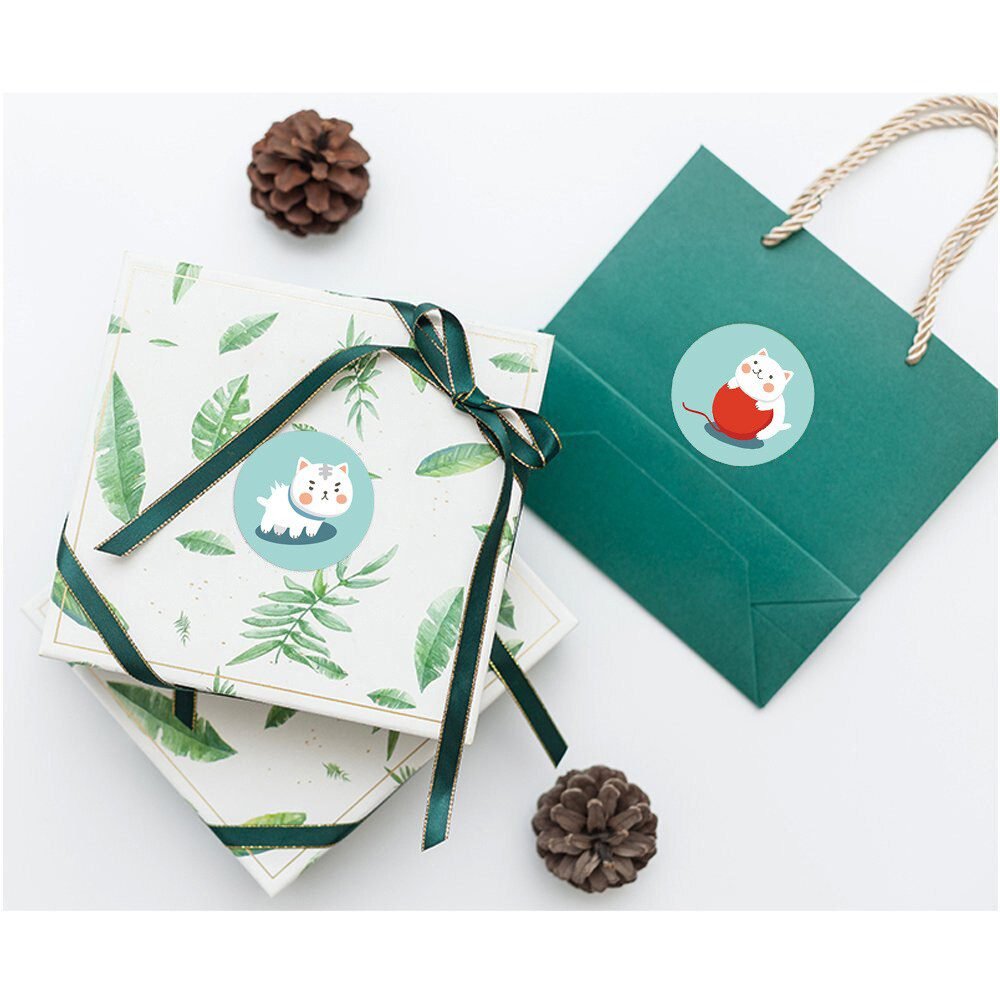 100-500pcs 1inch Cartoon Animal Children Sticker Label Thank You Cute Toy Game Sticker DIY Gift Sealing Label Decoration Supp